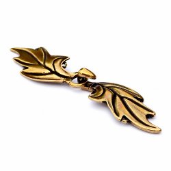Leaf shaped elven style cloak clasp