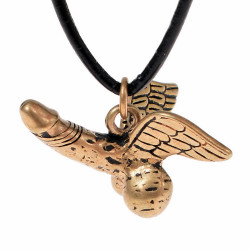 Phallus pendant with wings