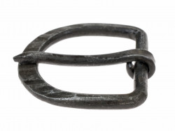 Forged medieval iron buckle