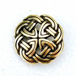Celtic knot button - bronze