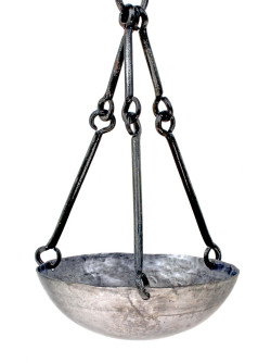 Medieval lamp with chain
