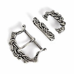 Viking belt set - silver coloor