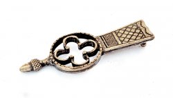 Medieval strap end fitting - silver