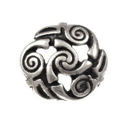 Celtic Triskele Button - silver color
