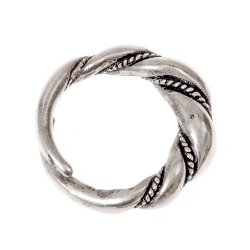 Viking finger ring - silver plated