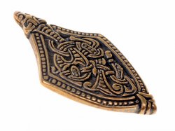 Viking belt end fitting - brass color