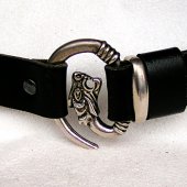 Wolf head buckle on a belt Wolf head buckle on a belt