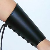 Long leather forearm guard