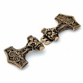 Thor's Hammer clasp - brass color
