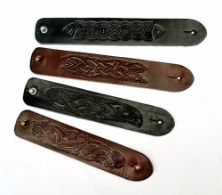 Leather Wristband in 4 cm - Tribal