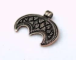 Lunula amulet - brass