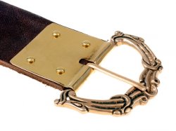 Medieval belt plate on a belt