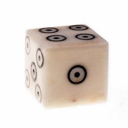 Historical bone dice replica