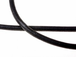 Round leather cord - black
