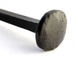 Hand forged iron nail