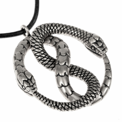 Double Ouroboros pendant - silver