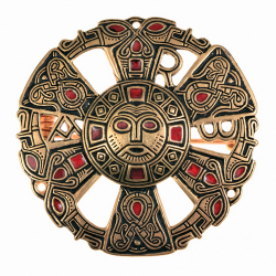 Limons disc brooch - bronze