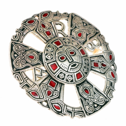 Limons disc brooch - silver