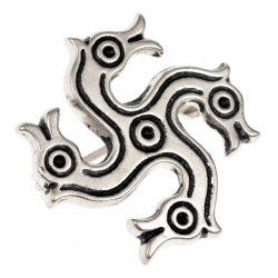 Roman horsehead brooch - silver