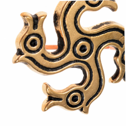 Roman horsehead brooch - detail