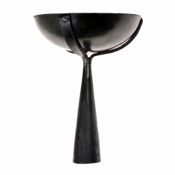 Hand-forged Viking bowl lamp