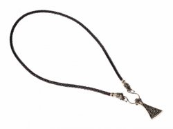 Wikinger-Lederkette - schwarz