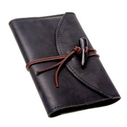 Leder-Buchh�lle - schwarz