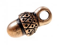 Acorn-shaped button of bronze