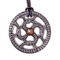 Merovingian swastika disc pendant