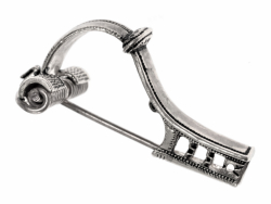 Rollenkappen-Fibel Replik - Silber