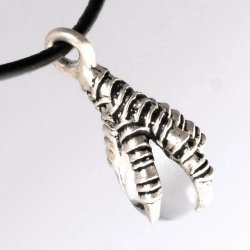 Claw pendant - silver plated
