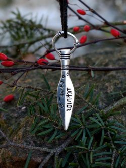 Germanic spear pendant in nature