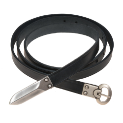 Merovingian belt - black / silver