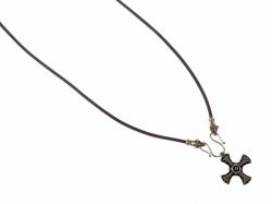 Viking leather necklace - black