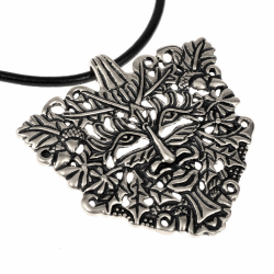 Green Man pendant - silver