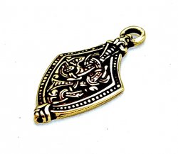 Viking pendant - brass colour