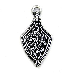 Chape shaped pendant - silver colour