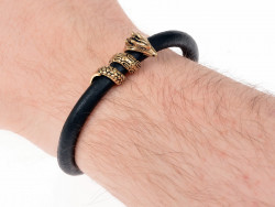 Drachen-Armband - Schwarz / Bronze