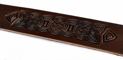 Leather Wristband in 4 cm - Knot work