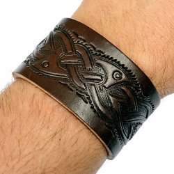 Lederarmband keltisch geprgt