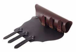 Medieval Bracer in black and brown