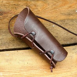 Laced up medieval archery bracer 