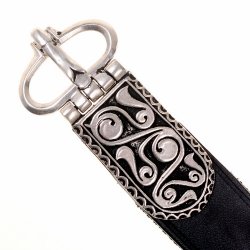 Belt with silver plated buckle