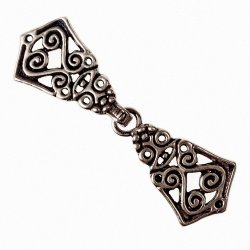 Avar garment clasp - silver plated