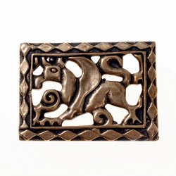 Avar belt stud with gryphon - bronze