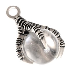 Claw pendant - silver plated