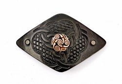 Leather hair clip motif 3: Viking