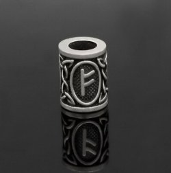 Rune beard bead Fehu