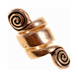 Celtic beard bead - bronze