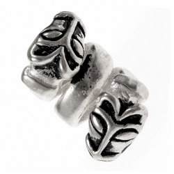 Viking hair bead - silver plated